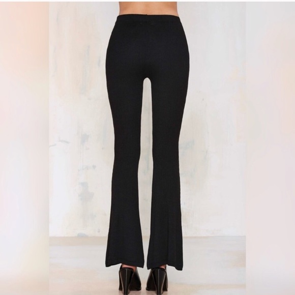 Knit High Waist Flare Pants - Picture 4 of 6